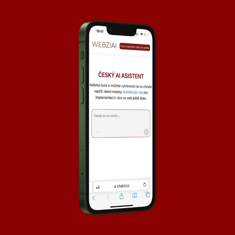 AI Asistent Chatzi na mobilním telefonu