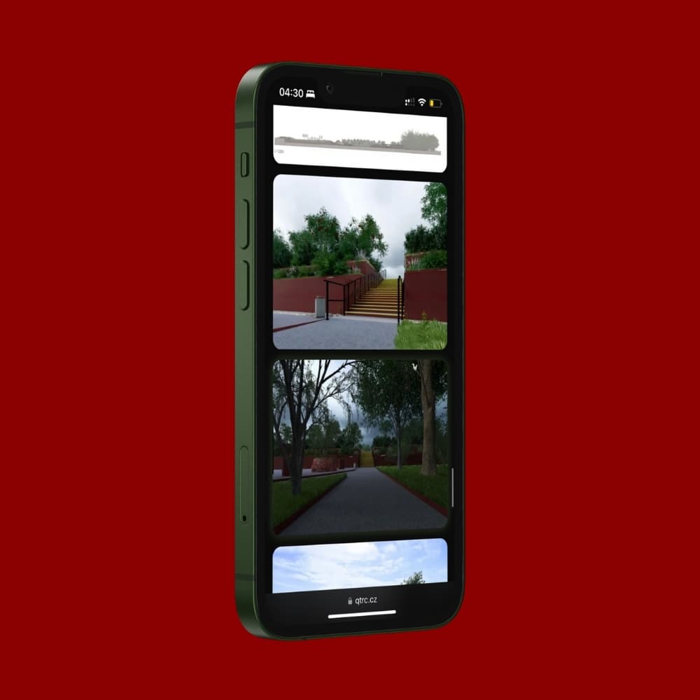 Portfolio v mobilním zobrazení