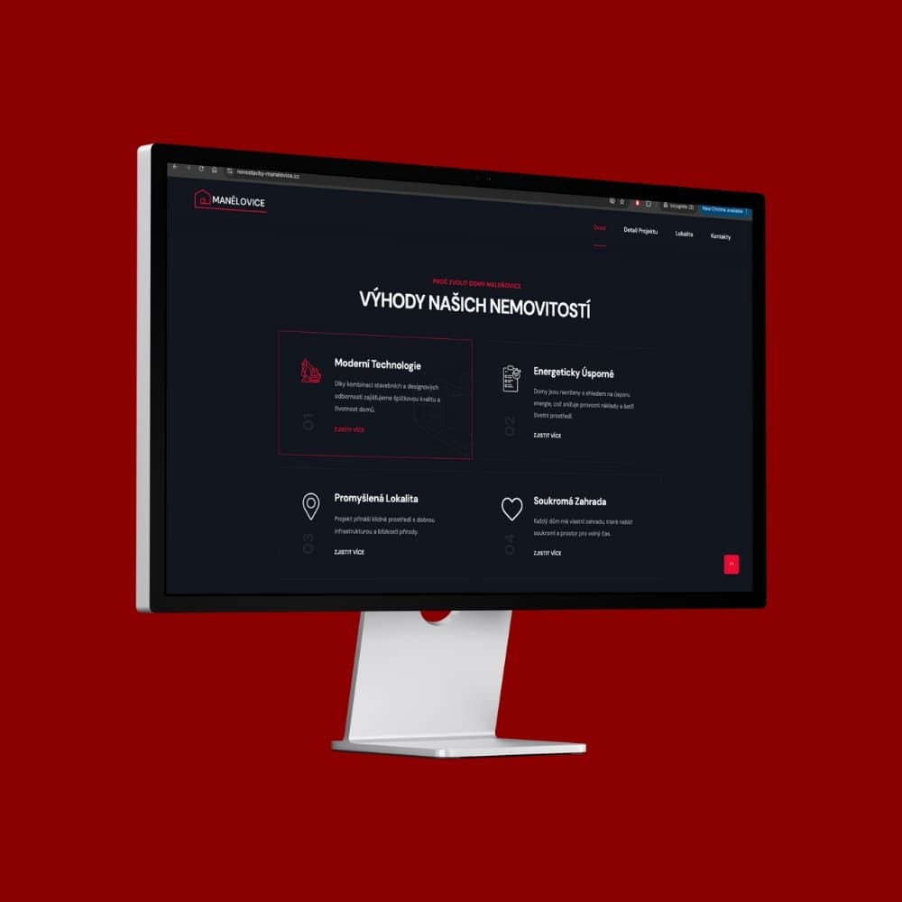 Novostavby Manělovice na desktopu