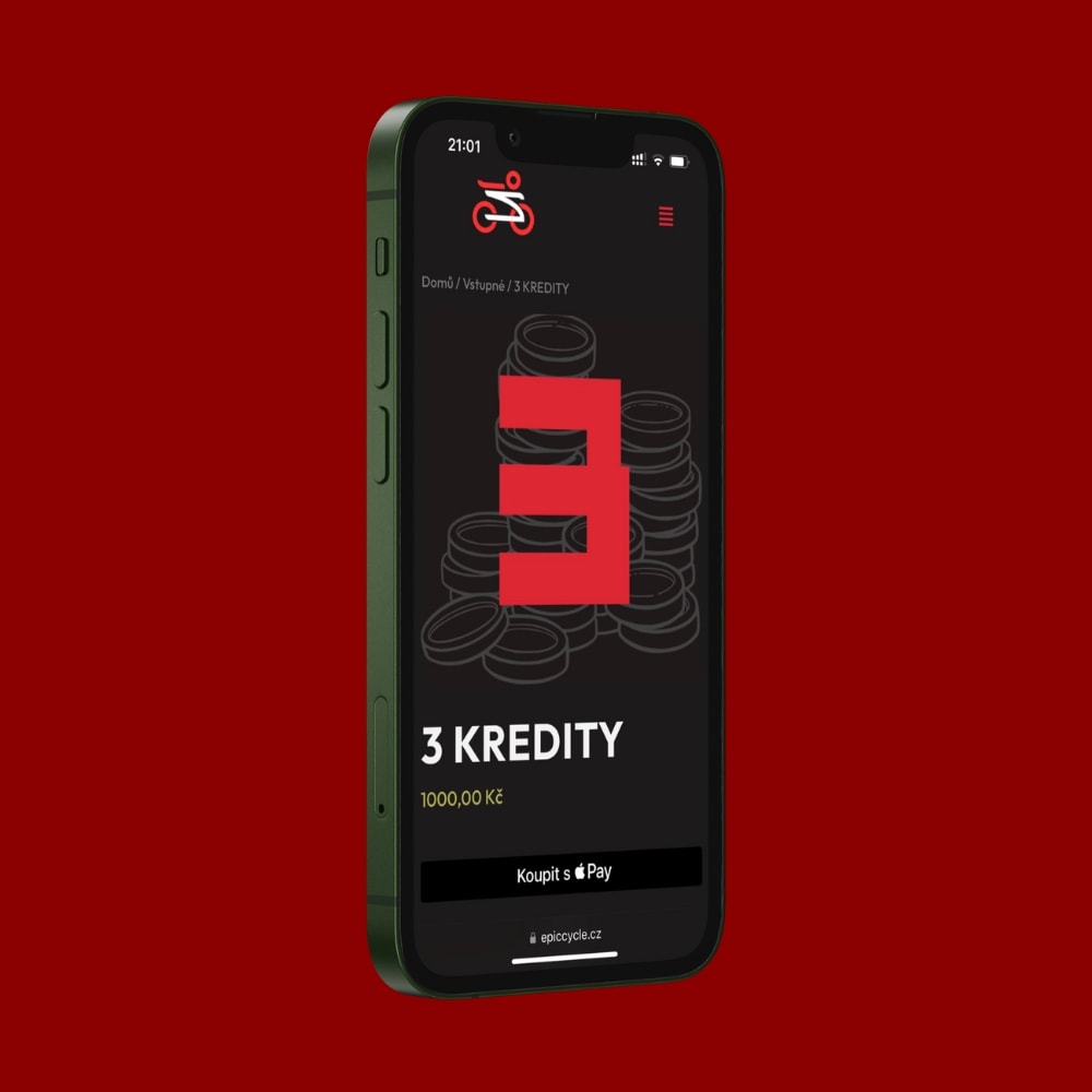 Náhled systému Booking s kredity na mobilním telefonu