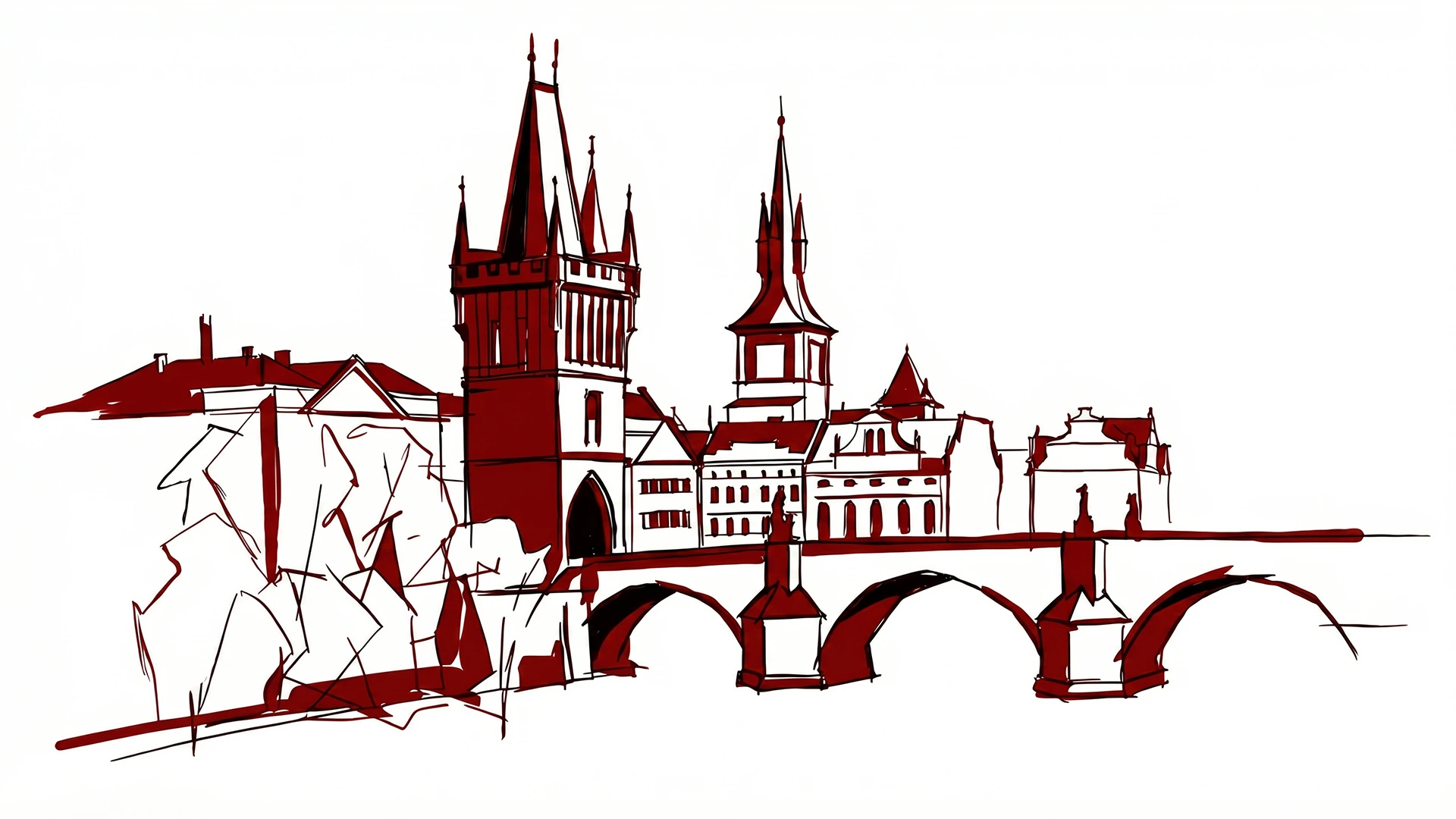 Hero sekce rezervační aplikace pro zájezdy, dopravu a ubytování v Praze v čistém a přehledném rozvržení